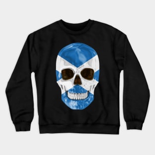 Scotland Flag Skull - Gift for Scottish With Roots From Scotland Crewneck Sweatshirt